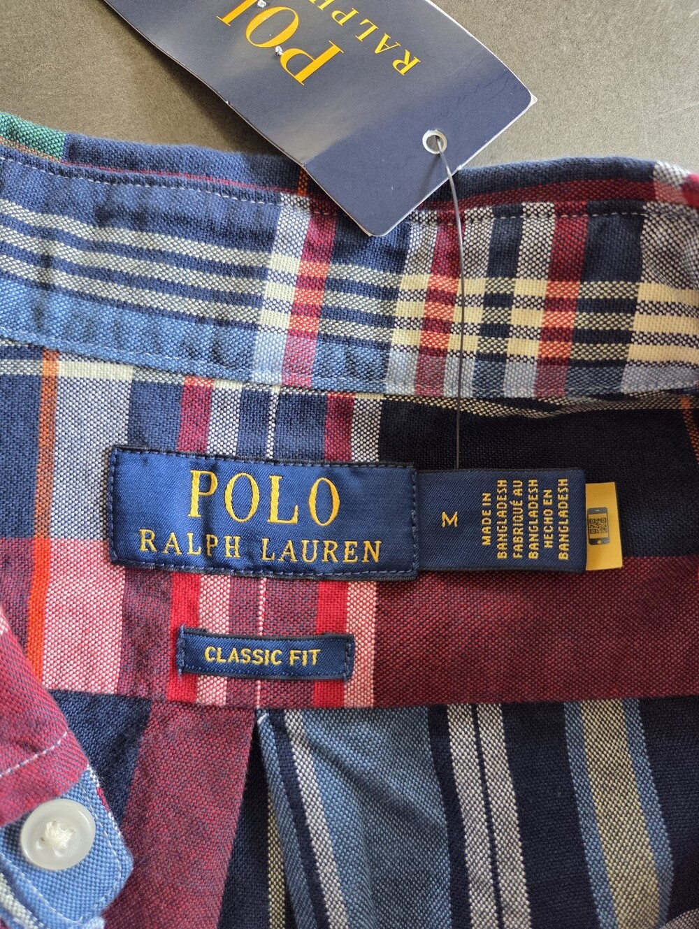 Polo Ralph Lauren Men's Classic Fit Plaid Oxford Shirt Size Medium NWT Preppy - Picture 5 of 12
